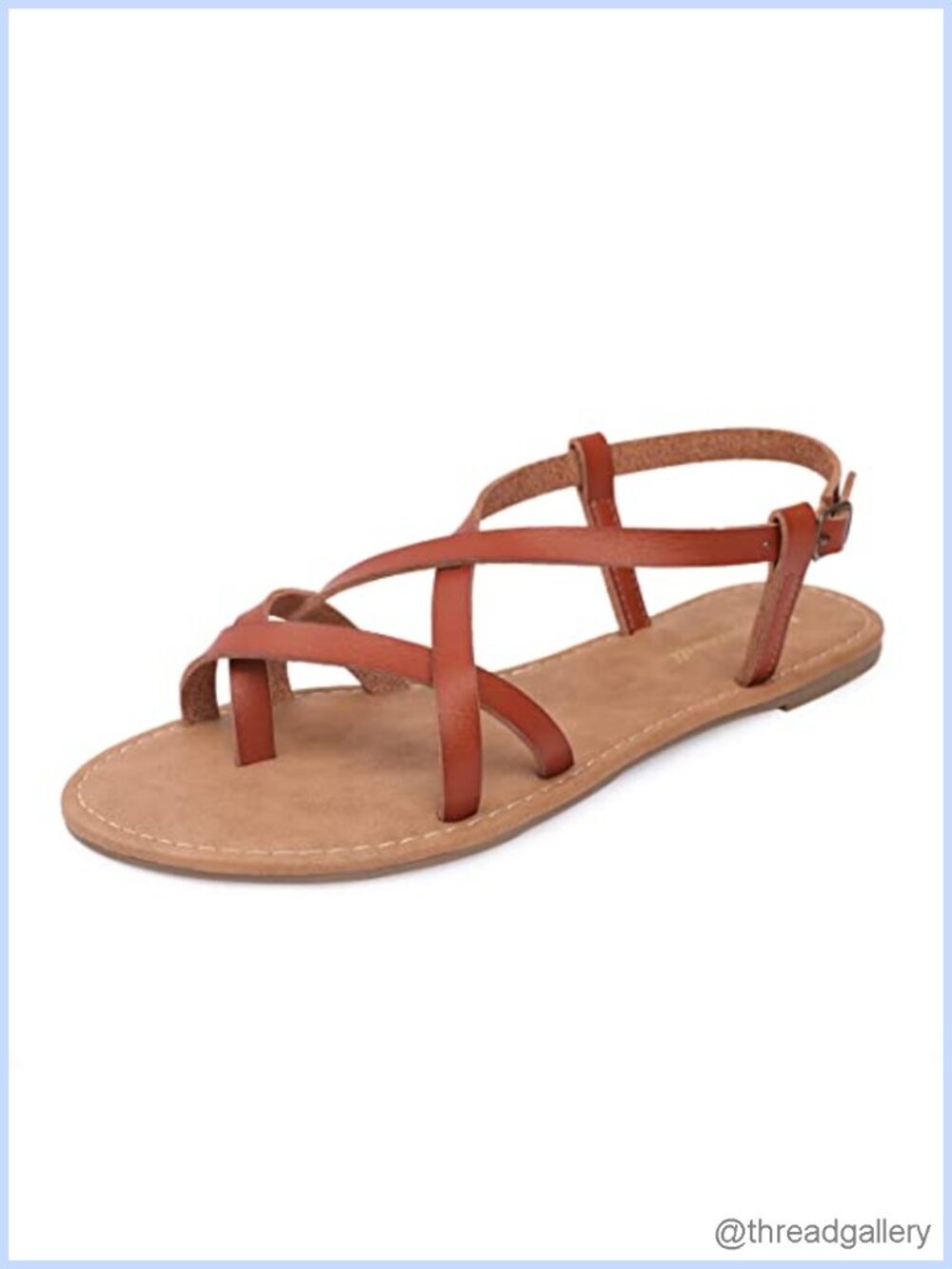 Women's Gladiator Flat Sandals Fisherman Strappy Ankle Strap Buckle Sandals
